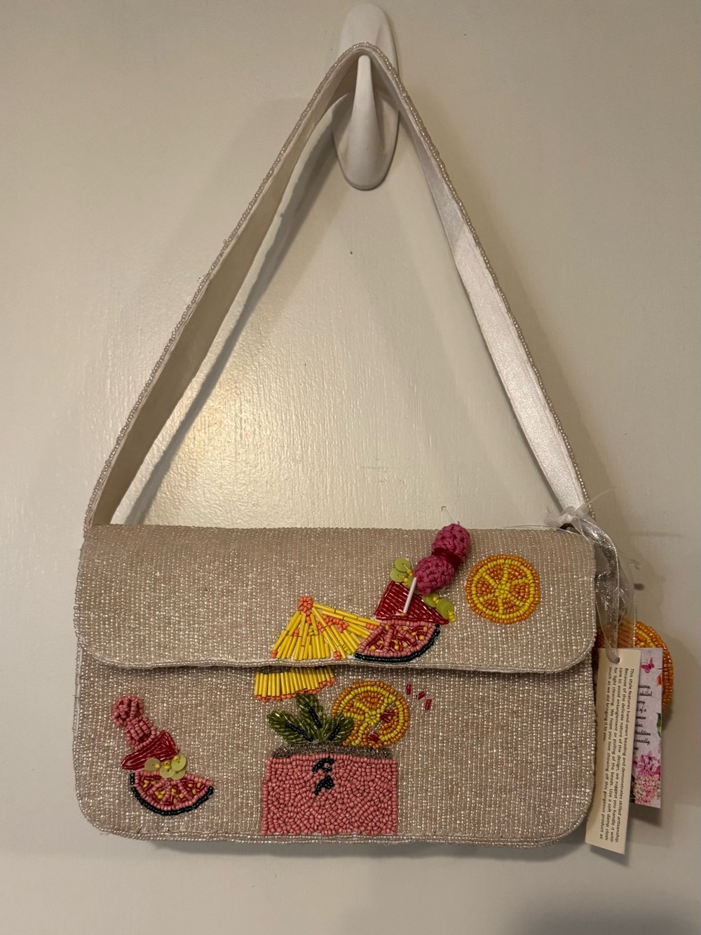 Handcrafted in India Beaded Viral Drink Bag